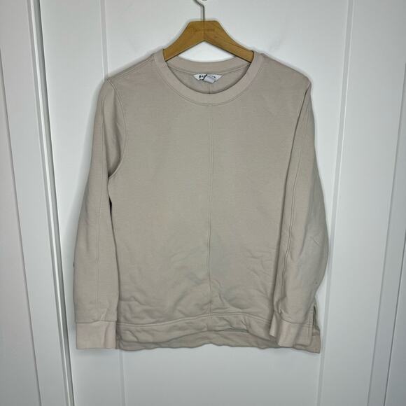 Athleta Retroplush Crewneck Sweatshirt Pullover Beige Neutral Size Small - Picture 2 of 6